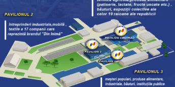 Harta amplasării standurilor participanților Expoziției naționale ”Fabricat în Moldova” 2019