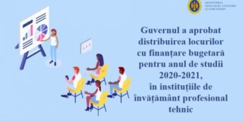 Guvernul a aprobat distribuirea locurilor cu finanțare bugetară pentru anul de studii 2020-2021, în instituțiile de învățământ profesional tehnic