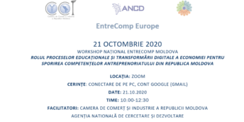 Workshop ”Rolul proceselor educaționale și transformării digitale a economiei pentru sporirea competențelor antreprenoriale”