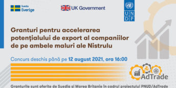 12 august 2021, ora 16:00 – termen limită de depunere la concursul de granturi ”Accelerarea potențialului de export al companiilor”