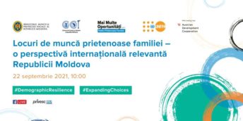 CCI vă invită la o serie de webinare cu genericul ,,Locuri de muncă prietenoase familiei – o perspectivă internațională relevantă Republicii Moldova”