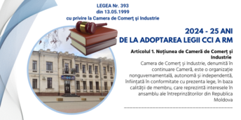 25 de ani de la adoptarea Legii cu privire la Camera de Comerț și Industrie a Republicii Moldova
