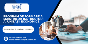 Anunț! Program de formare a maiștrilor-instructori ai unității economice